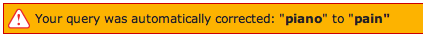 Your query was automatically corrected: “piano” to “pain”
